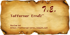 Tafferner Ernő névjegykártya